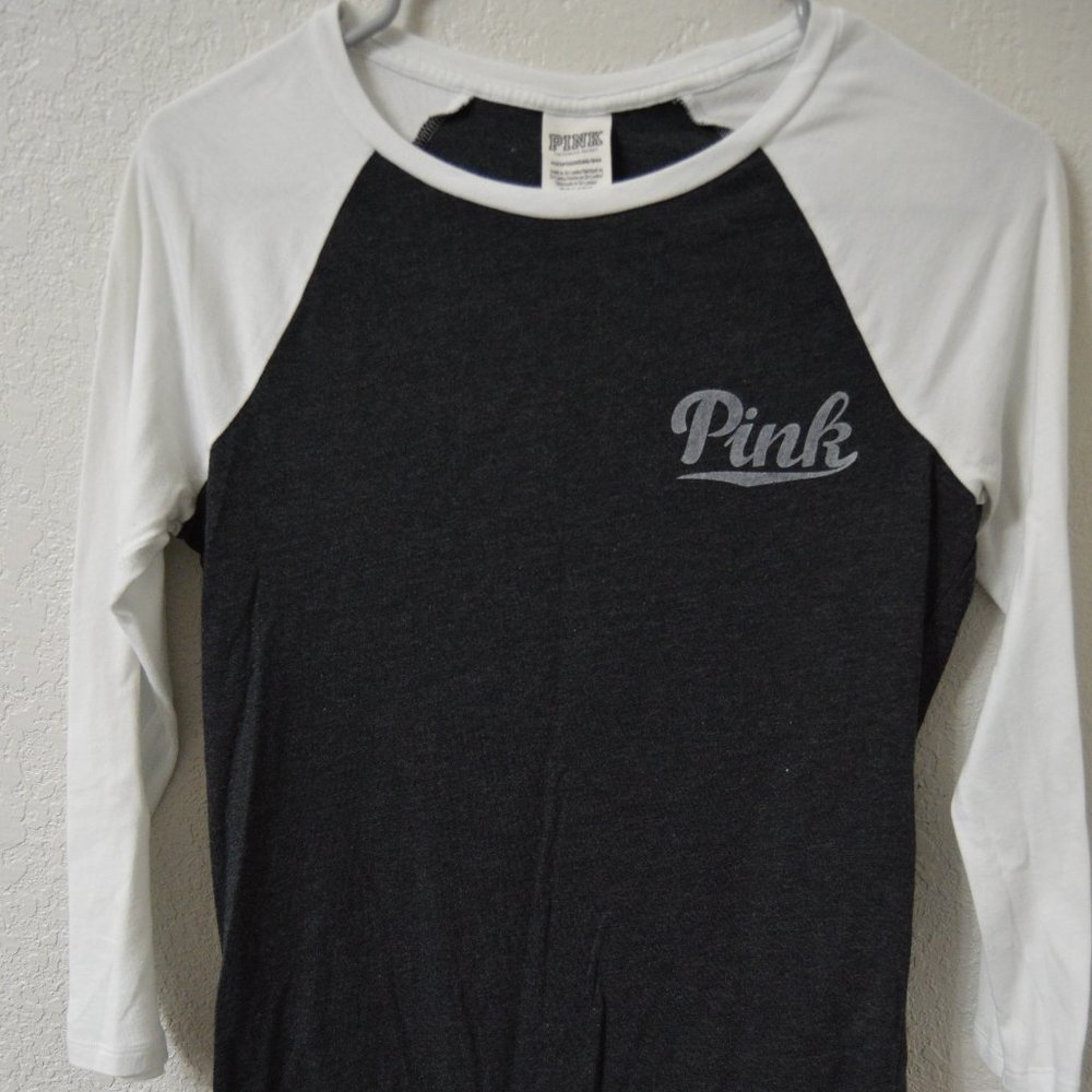 Pink Brand Black and White 3-Quarter Sleeve